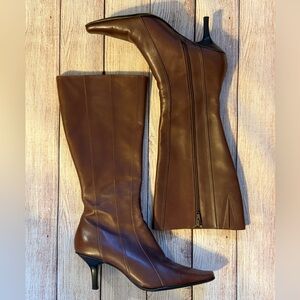 Liz Claiborne Chocolate Heeled Boots (fit more like 7.5)